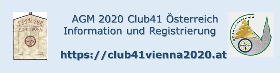 Abgesagt – verschoben auf 2021 – Club 41 Österreich AGM in Wien